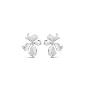 Absolute Flower Statement Earrings, Silver