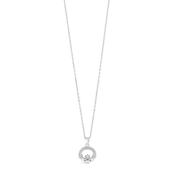 Absolute Kids CZ Claddagh Pendant Necklace, Silver