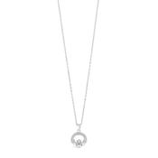 Absolute Kids CZ Claddagh Pendant Necklace, Silver image