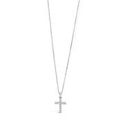 Absolute Kids CZ Cross Pendant Necklace, Silver