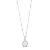 Absolute Kids CZ Pearl Pendant Necklace, Silver image