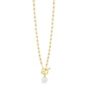 Absolute Pearl Pendant T-Bar Necklace, Gold image