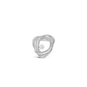 Absolute Pearl Swoop Brooch, Silver