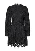 Vero Moda Kirby High Neck Floral Embroidery Mini Dress, Black image