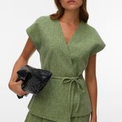 Vero Moda Aware Chanel V Neck Waistcoat, Green