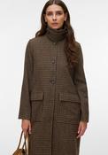 Vero Moda AWARE Capri High Neck Wool Coat, Brown Multi image
