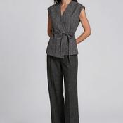 Vero Moda Aware Chanel V Neck Waistcoat, Black