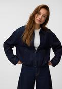 Vero Moda AWARE Berrie Denim Bomber Jacket, Dark Blue image
