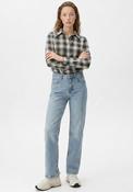 Selected Femme Maya Slim Checked Shirt, Grey image