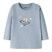 Name It Baby Boy Herro Animal Detail Long Sleeve Top, Blue