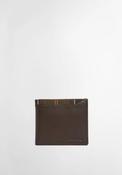 Barbour Men’s Brodick Tartan &amp; Leather Bifold Wallet, Brown image