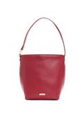 Barbour Cedar Large Leather Bucket Bag, Red image