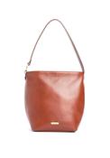 Barbour Cedar Large Leather Bucket Bag, Tan image
