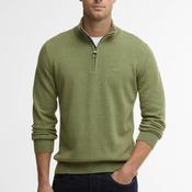 Barbour Men’s Cotton Half Zip Knitted Sweater, Laurel Green image