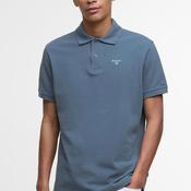 Barbour Men’s Tartan Pique Polo Shirt, Stone Blue image
