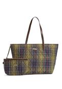 Barbour Wetherham Quilted Tartan Tote Bag, Green image