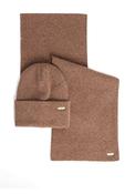Barbour Winona Beanie &amp; Scarf Gift Set, Mocha Brown image