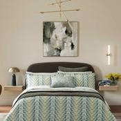 Bedeck Reya Chevron Reversible Duvet Cover Set, Green