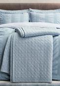 Bedeck Stonewashed Quilted Throw, Blue image