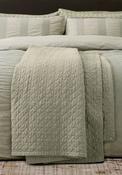 Bedeck Stonewashed Quilted Throw, Green image