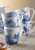 Aynsley 6 Piece Mug Set, Archive Blue image
