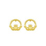 Betty and Biddy Claddagh Earrings, Gold image