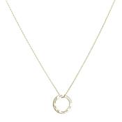 Betty and Biddy Dá fhada an lá tagann an tráthnóna Round Disc Necklace, Gold image