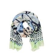 Betty Barclay Geometric Print Lightweight Scarf, Green Multi image