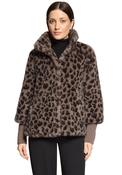 Betty Barclay Leopard Faux Fur Jacket, Brown image