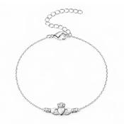 Betty and Biddy Claddagh Box Bar Bracelet, Silver image