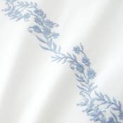 Bianca Home Camille Embroidered Floral Cotton Duvet Cover Set, White &amp; Blue