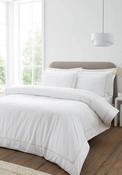 Bianca Home Natural Contrast Trim Cotton Duvet Cover Set, White &amp; Natural image