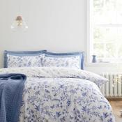 Bianca Home Thea Floral Cotton Reversible Duvet Set, Blue