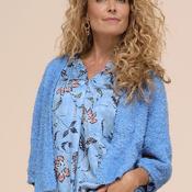 Bianca Textured Knit Bolero Cardigan, Blue