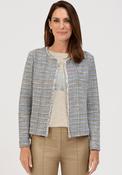 Bianca Tweed Style Frayed Trim Jacket, Blue Multi image