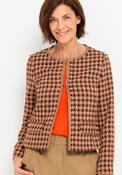 Bianca Houndstooth Jacket, Beige Multi image