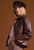Bianca Peggy Faux Leather Jacket, Wine image