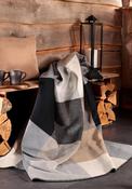 Biederlack Wohndeck Alp Square 150x200cm Throw, Black &amp; Brown image