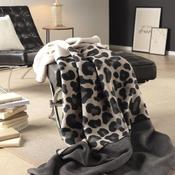 Biederlack Plaid Feel Part 150x200cm Throw, Natural Leo &amp; Grey