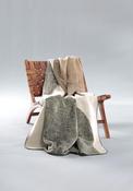 Biederlack Wohndeck Plaid Nordic Rock 150x200cm Throw, Natural Leo &amp; Grey image