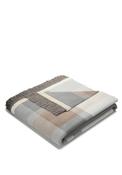 Biederlack Cotton Home Plaid Panel Check 140x180cm Throw, Natural