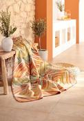 Biederlack Diamonds Plaid 150x200cm Throw, Orange Multi image