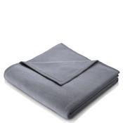 Biederlack Cotton Rich Plain 140x180cm Throw, Dusty Blue