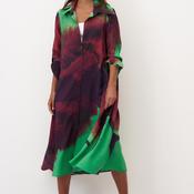 Bize Printed Midi Shirt Dress, Purple Multi