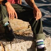 Bleubird Crew Socks, Blue &amp; Green