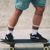 Bleubird Crew Socks, Rust &amp; Green