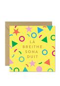 Bold Bunny Lá Breithe Sona Duit Shapes Greeting Card image
