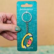 BORN &amp; BRED Claddagh Keyring