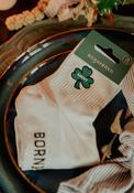 BORN &amp; BRED Womens Lucky Shamrock Embroidered Socks, White image