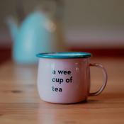 BORN &amp; BRED A Wee Cup of Tea Mug, Pink